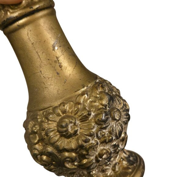 Vintage Ornate Floral Salt Pepper Shakers Gold Tone WB Mfg 108 - Picture 9 of 16